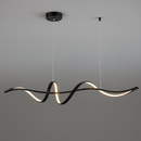Люстра чорна видовжена L- 120 cm W-20 cm Led 115W Black Line Wave 251088-100006355