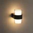 Настінні фасадні світильники H-13 cm Led 12W 3000K IP54 Black Cylinder street 230319-100001508