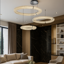 Люстра кільцева потрійна D-80 cm + 60 cm + 50 cm  Led 80W Chrome Premium Crystal Circles 251217-100006854