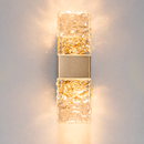 Настінний золотий світильник з прозорим плафоном з фігурного скла H-30 cm Led 6W Gold+Transparent Unit 260319-100007736