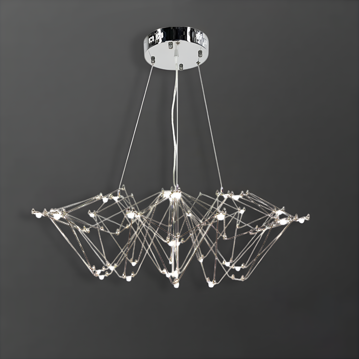 Люстра Rain L-80cm LED 16W Silver 250518-100004872