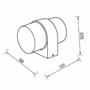 Настінні фасадні світильники H-13 cm Led 12W 3000K IP54 Black Cylinder street 230319-100001508