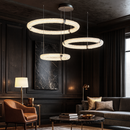 Люстра кільцева потрійна D-80 cm + 60 cm + 50 cm  Led 80W Chrome Premium Crystal Circles 251217-100006854