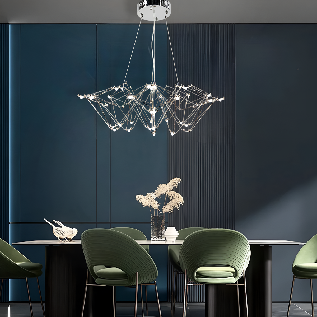 Люстра Rain L-80cm LED 16W Silver 250518-100004872