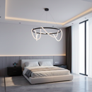 Люстра кругла золота D-80 cm 4000K Black / Gold Led 80W Round 211026-100000457