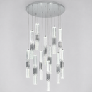Люстра підвісна каскадна хромована на 9 / 15 підвісів D-40 cm Led 75W Chrome Crystal 260519-100008040