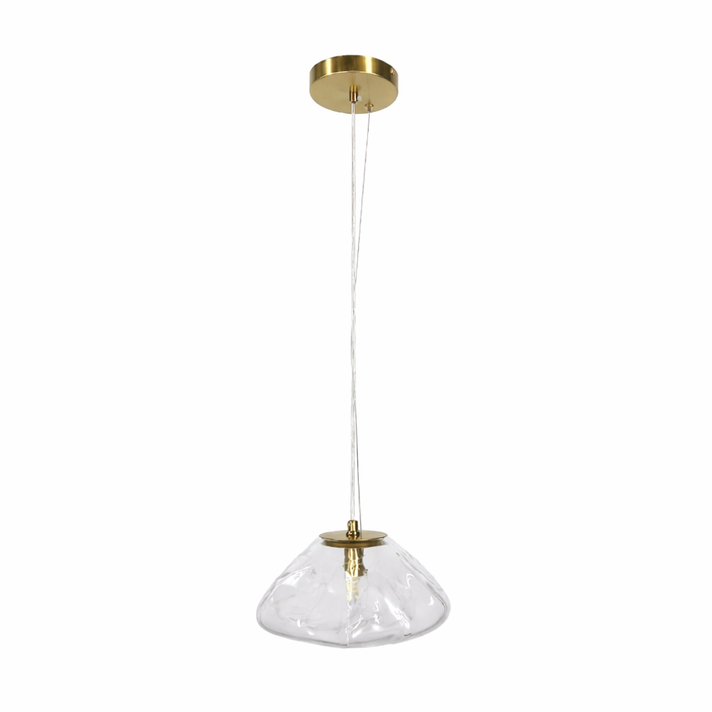Підвісні світильники скляні D-20/ 25/ 30 cm G9 Clear+Gold Dumpling 260118-100007047