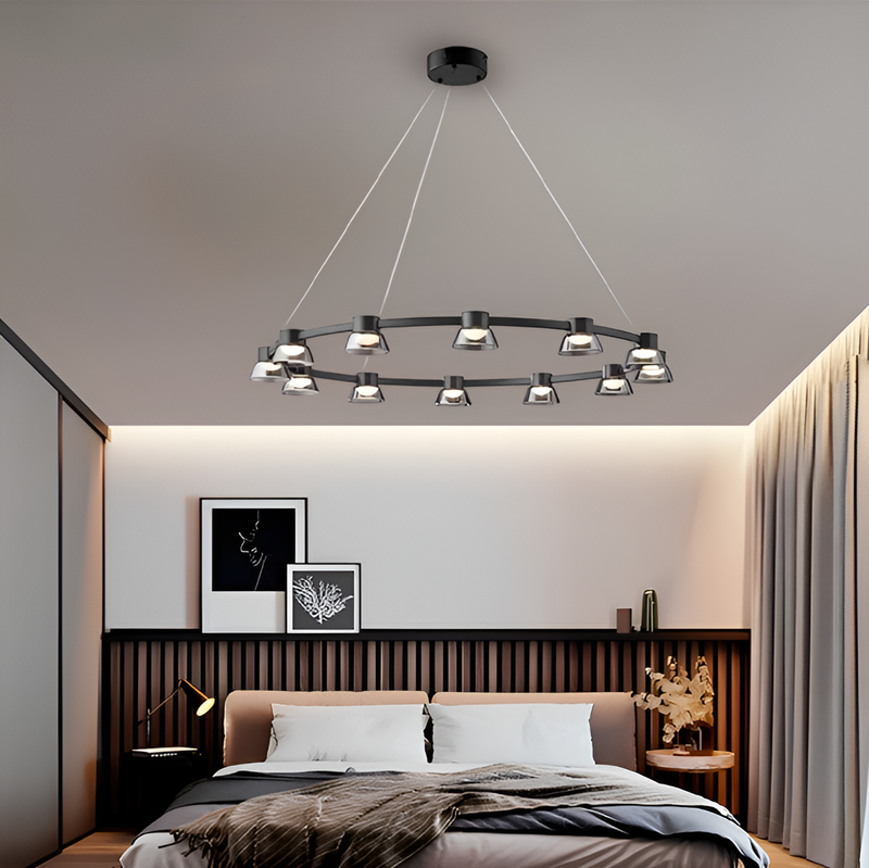 Підвісні світильники Industrial Black + Graphit 3000К-6000К D-60cm Led 12W / D-80cm Led 18W / D-100cm Led 24W 231018-100002689