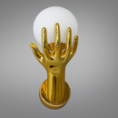 Настінний світильник золотий з оригінальним плафоном H-30 cm G9 Gold Arm 250942-100006170