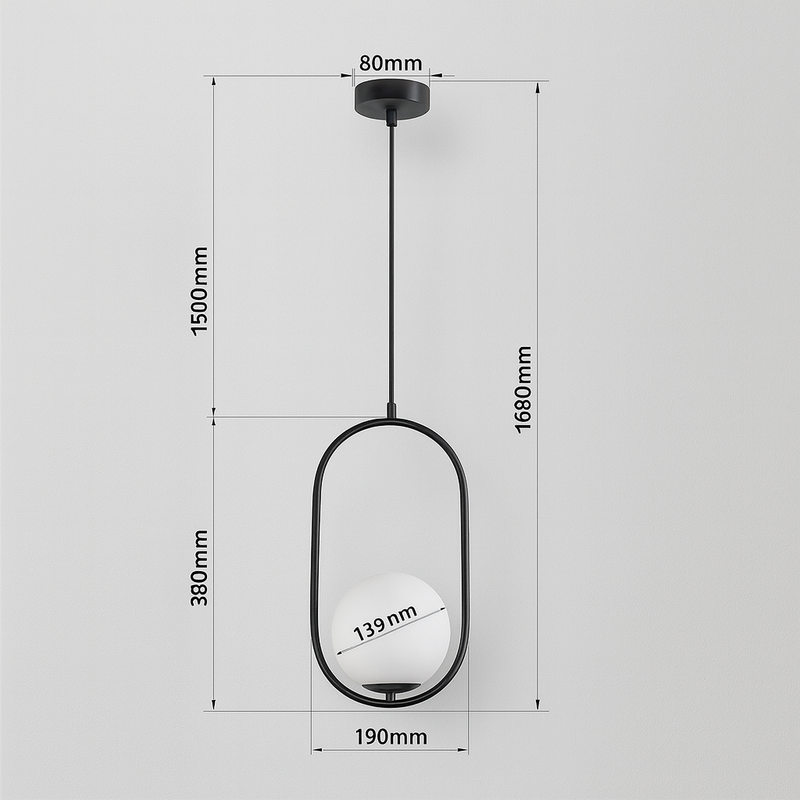 Підвісний світильник білий H-50 cm E14 Faro Bollo White E14 250863-100005830