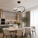 Люстра чорна світлодіодна D-46 cm Led 100W Black knot 260588-100007956