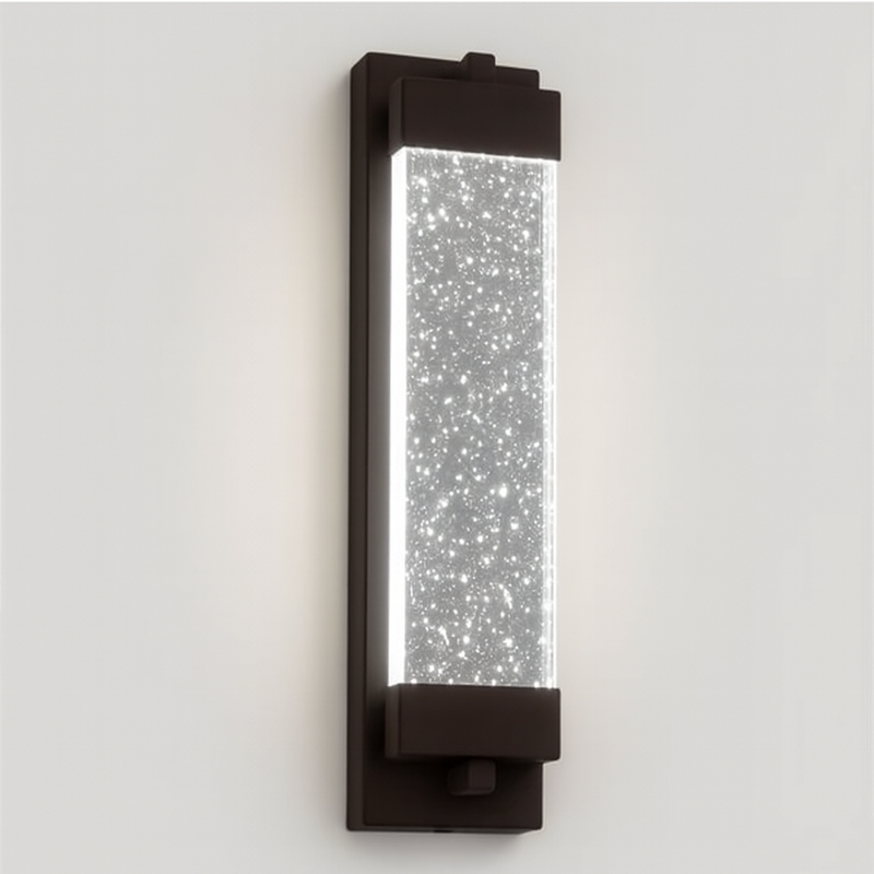 Світильник настінний чорний з прозорим плафоном H-35 cm Led 12W Black Bubbles Grand Glass 251036-100006363