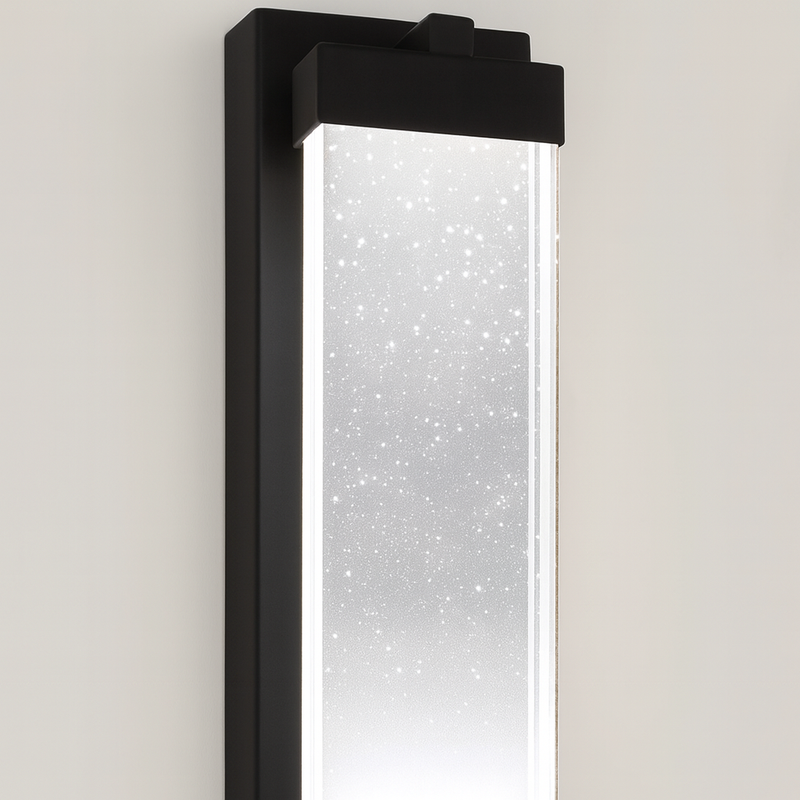 Світильник настінний чорний з прозорим плафоном H-35 cm Led 12W Black Bubbles Grand Glass 251036-100006363