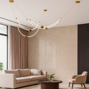 Люстра підвісна золота довга з гнучкого канату L-200 cm Led 56W Gold Neon Light 250931-100006173