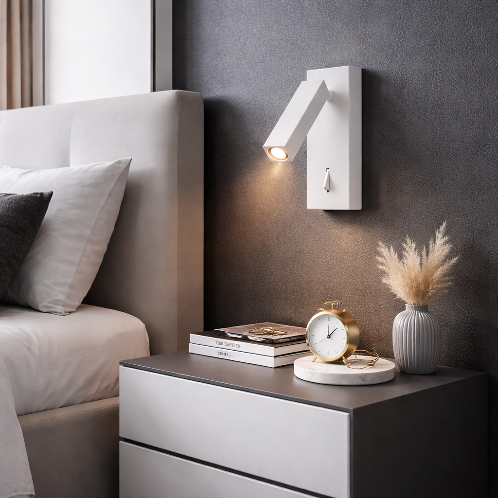 Світильник білий настінний зі спотом W-6 cm H-15 cm Led 3W Reader White 240626-100003381