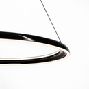 Люстра чорна підвісна кільцева D-60 cm / D-80 cm Led 58W / 68W Black Round Solo 260118-100007150