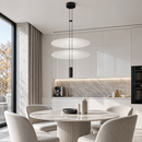 Люстра підвісна чорна з 2 білими плафонами H max-145 cm D-50 cm Led 9W Black+White Flamingo 260931-100008794