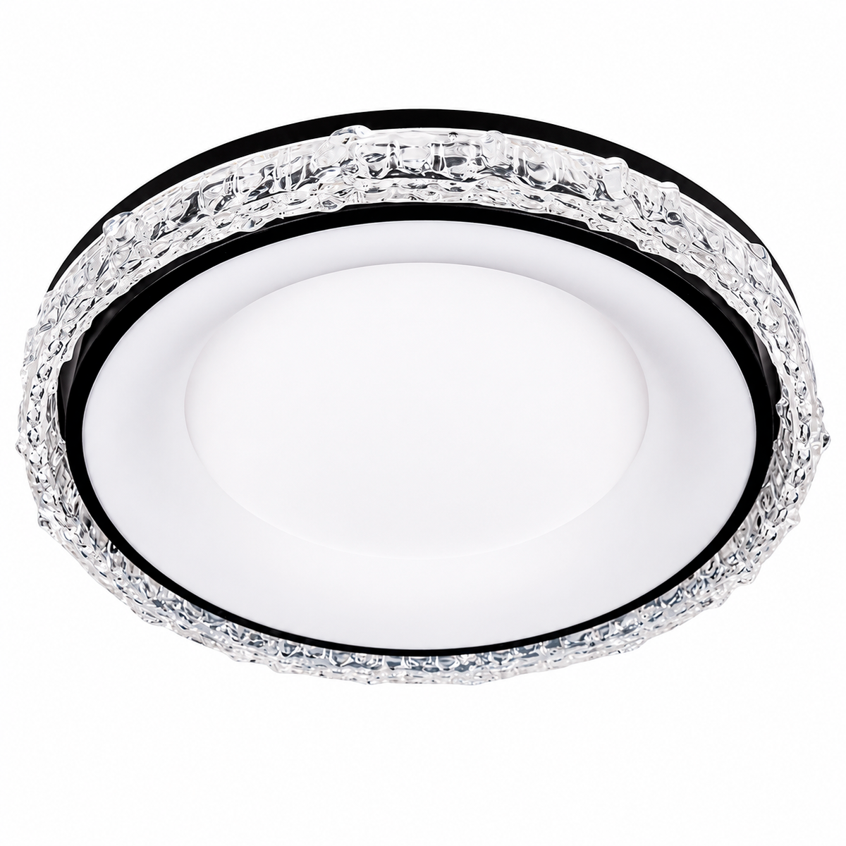 Стельова люстра чорна з акриловим плафоном D - 48 cm H - 8 cm Led 56W Black Crystal Circle 260531-100007970