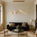 Люстра підвісна Хвиля  Wave gemo Золотий глянець 100 cm Led-42W / 120 cm Led-50W Gold 240918-100003628