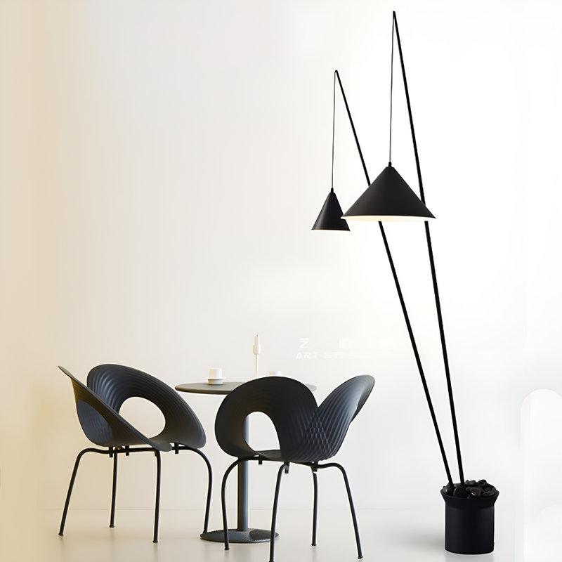 Торшер Cylinder H-230cm E27x2 Black 250558-100004755