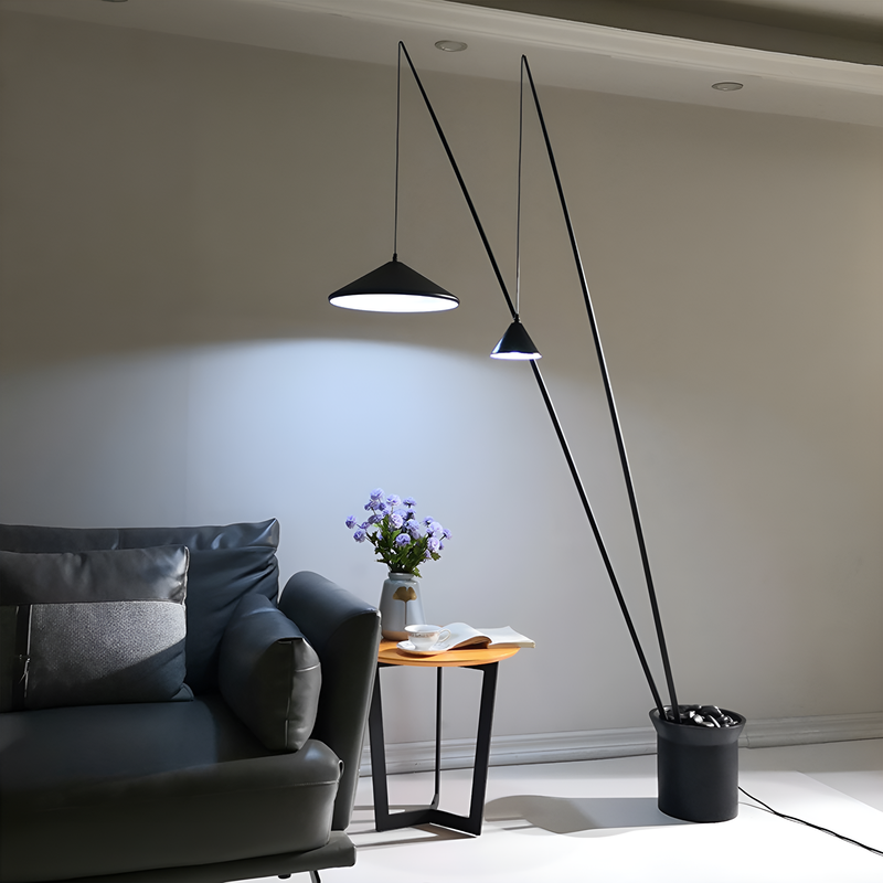 Торшер Cylinder H-230cm E27x2 Black 250558-100004755