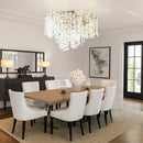 Люстра бронзова з білими матовими пелюстками D-80 cm 10xG9 Bronze + White Alph Seasons Lamp Nature 240558-100003277