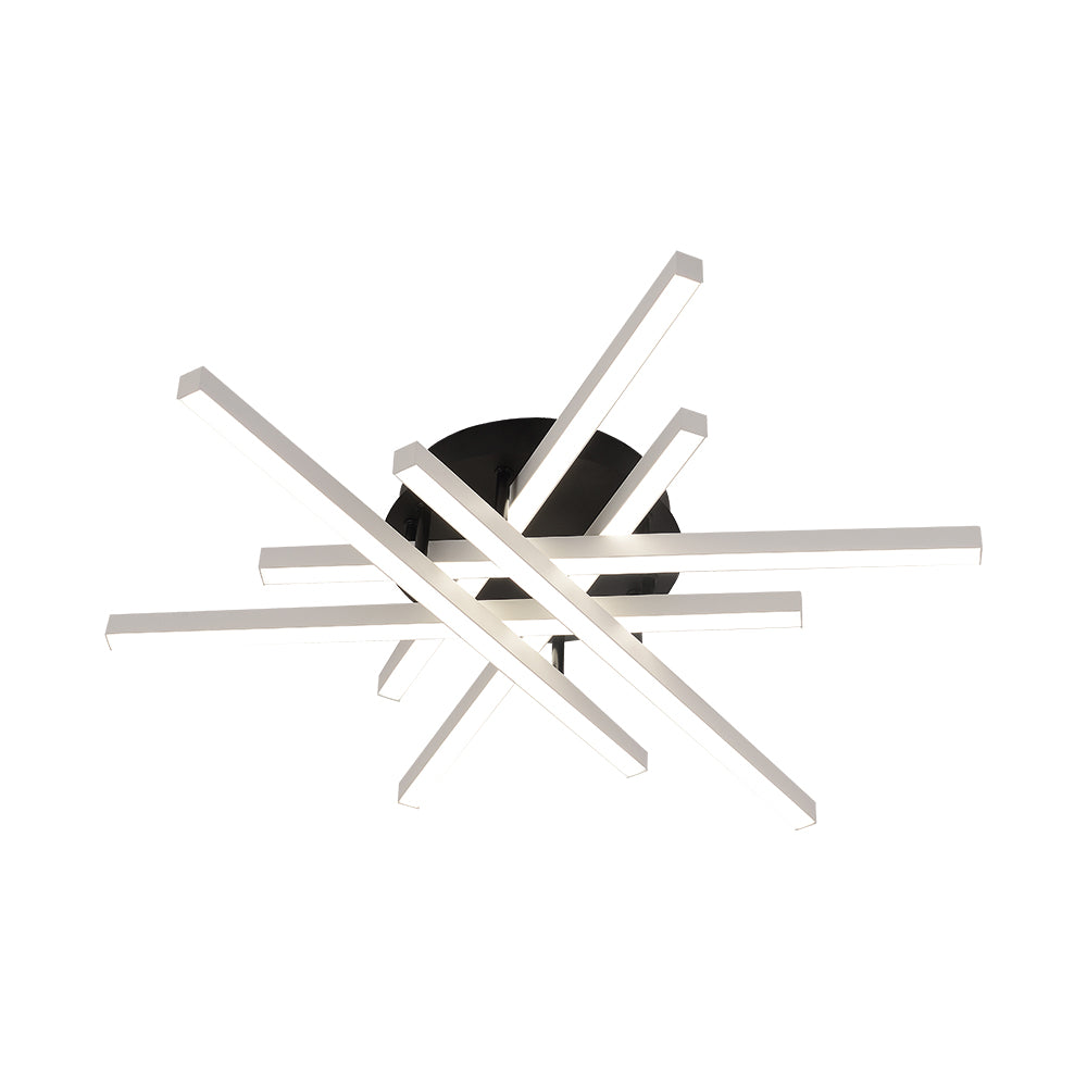 Стельова люстра біло-чорна D-64 cm Led 90W 3000K-5000K White+Black Star 260260-100007380