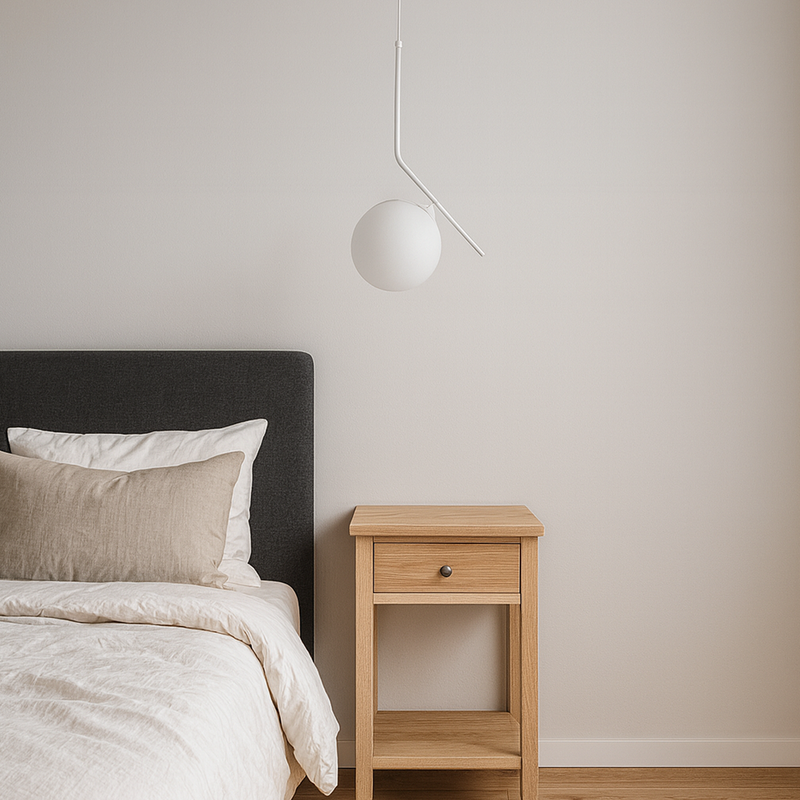 Світильник білий підвісний D-20 cm E14 White Bollo 250863-100005834
