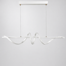 Люстра біла Хвиля L-100 см / L-120 см Gemo Wave Curly White 260418-100007828