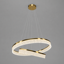 Люстра золота світлодіодна на 2 кільця D-60+40 cm Led 120W Gold Ice 260588-100007958