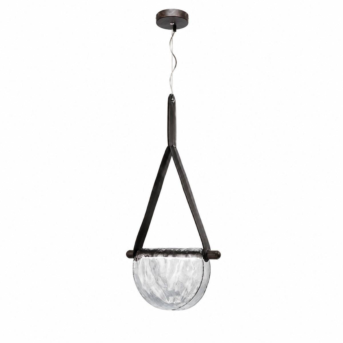 Світильник підвісний чорний з дичастим склом H-75 cm W-38 cm Led Black Drop hang 260822-100008576