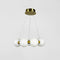 Підвісна люстра золота з білими плафонами D-40/60/ 80 cm Led Gold+White Pearl 250918-100005893