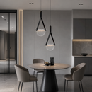 Світильник підвісний чорний з дичастим склом H-80 cm W-30 cm Led Black Drop hang 260822-100008576