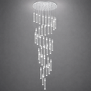 Каскадна люстра срібна D-80 cm Led 235W 4000K Chrome Cascade Imitation Bubbles 260222-100007374