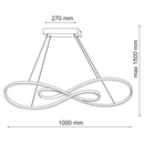 Люстра золота підвісна видовжена L-100 cm Led 50W Gold Double Bows 260140-100007171
