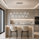 Підвісна люстра L-100 cm Led 80W 3000K 4000K 6000K Chrome Crystal Diamond 260822-100008567