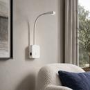 Світильник білий настінний з USB роз'ємом H-56,5 cm Led 3W White Longie 260728-100008424