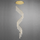 Каскадна люстра золота H-400 cm D-80 cm Led*48 235W 4000K Gold Cascade Imitation Bubbles 260222-100007373