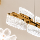 Люстра золота підвісна видовжена з акриловим плафоном L - 120 cm Led 74W Gold Mira 260622-100008059
