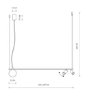 Люстра біла підвісна зі спотами W-101 cm GU10X3 White Bollo Spots 250810-100005843