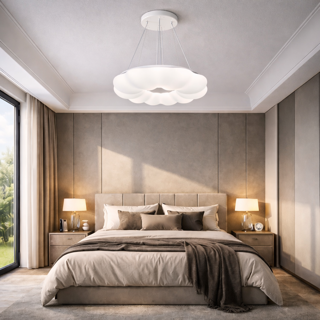 Люстра біла підвісна D-50 cm / D-60 cm Led 45W/ 55W White Flower Cloud 260188-100007121