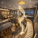 Каскадна люстра золота H-400 cm D-80 cm Led*48 235W 4000K Gold Cascade Imitation Bubbles 260222-100007373