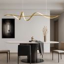 Люстра підвісна Хвиля  Wave gemo Золотий глянець 100 cm Led-42W / 120 cm Led-50W Gold 240918-100003628