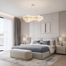 Люстра біла підвісна у вигляді хмаринки L - 55 cm / 68 cm / 80 cm / 120 cm Led 60W - 170W White Cloud 260858-100008727
