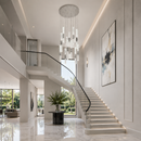 Люстра підвісна каскадна хромована на 9 / 15 підвісів D-40 cm Led 75W Chrome Crystal 260519-100008040