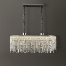 Люстра видовжена срібна Crystal L-100cm Silver 250488-100004547