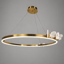 Люстра золота світлодіодна з метеликами D-80 cm Led 40W Gold Butterfly 260418-100007829