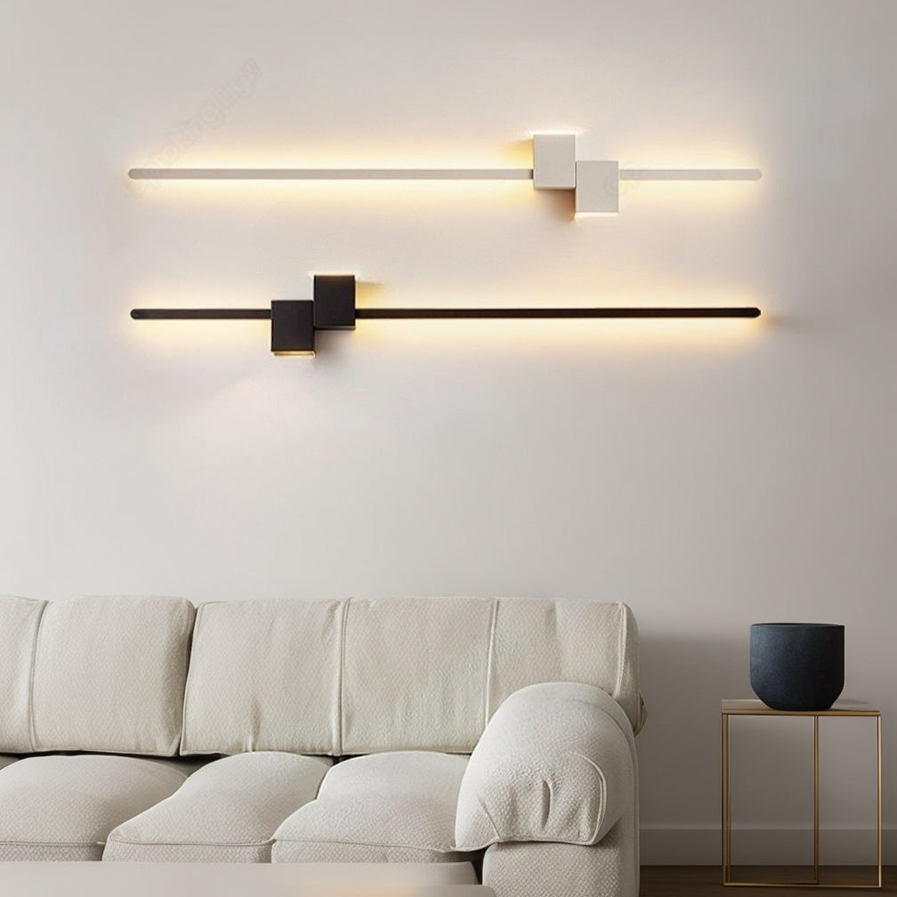 Бра лінійне Line square White без бокових променів H600 / H800 / H1000 / H1200 3000K 4000K 6000K 241019-100003899