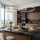 Люстра золота підвісна видовжена L-100 cm Led 50W Gold Double Bows 260140-100007171