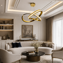 Люстра золота підвісна світлодіодна D-57 cm Led 120W Gold knot 260588-100007960